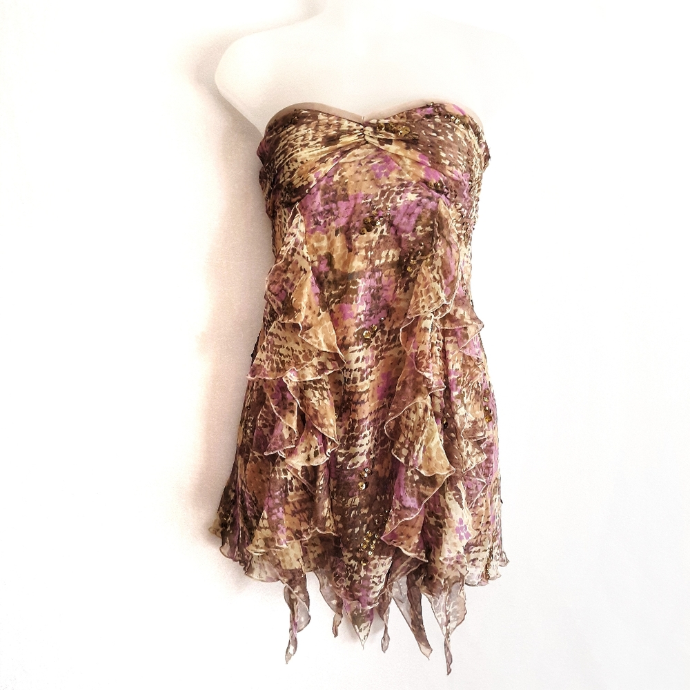 DVF silk top with sequin highlights